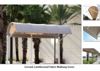 Fabric and Metal Walkway Covers