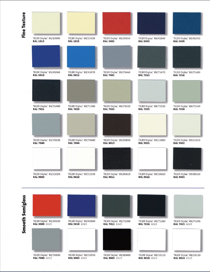 Powder Coating Colors Awnings of Hollywood